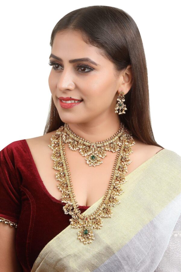 Antique Finish gutapusulu Ambani inspired Necklace Combo Set