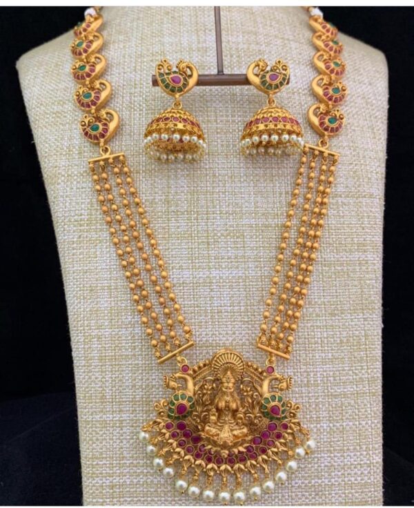Laxmi Medium Length Necklace Set - Image 2