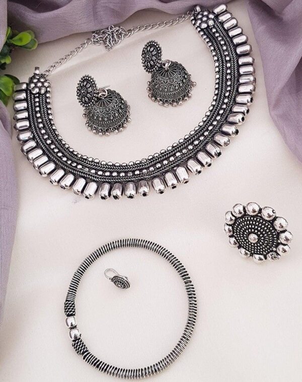 Silver Oxidised Victorian Design Full set NNJ12-321-5774N - Image 2