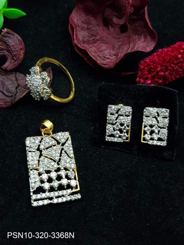 Trendy Women workwear Party Wear Pendant Sets with Finger Ring